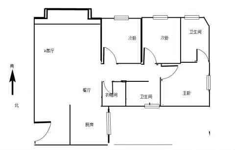 安厦尚城风景 四楼 精装 74.99万 3+1房 拎包入住