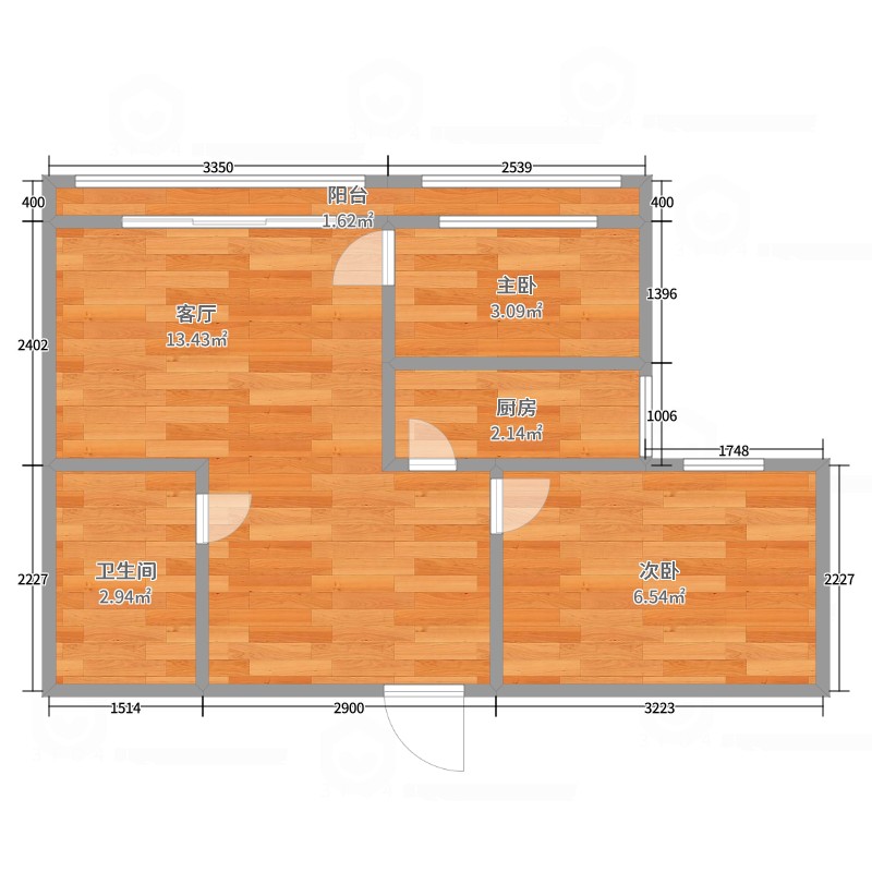 青建景苑2室1厅1卫二手房出售