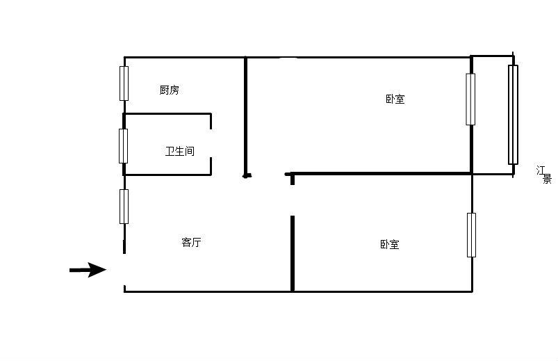 房东急售！雉山路18号 3楼 精装2房 60㎡ 35万