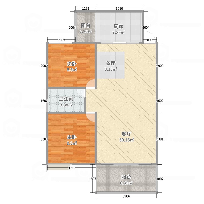 联发乾景经典二房精装，业主换房诚意出售