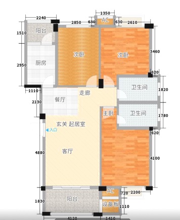 联发旭景西区109平三房，93万