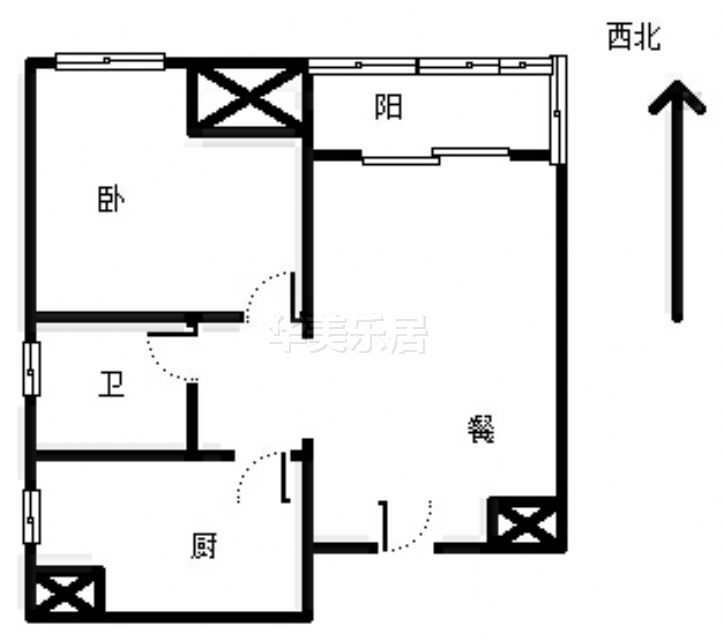 罗曼蒂克 51平米 1800元/月
