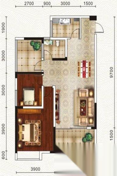 十堰新房 茅箭区 成邦·华夏公馆 > 楼盘图库  1/ 户型图 实景图