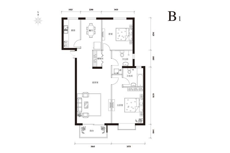 上林溪南区户型图_【优优好房】北京房产网